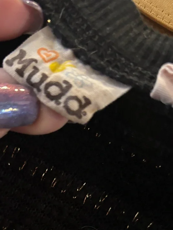 Y2K Mudd Black Knit Sweater with Metallic GoldThread Party Spring - Picture 4 of 7